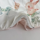 Set lenjerie de schimb pentru patut bebe 3 piese Iepuras vesel (5)
